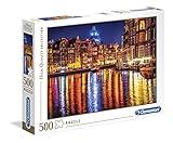 Clementoni - Puzzle 500 piezas paisaje Amsterdam, Puzzle adulto (35037)