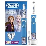 Oral-B Kids - Cepillo Eléctrico Recargable con Tecnología de Braun, 1 Mango de Frozen de Disney (1 o 2), Apto para Niños Mayores de 3 Años