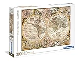 Clementoni - Puzzle 3000 kosov Ancient Map, sestavljanka za odrasle (33531)