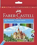 Faber-Castell 120148 - 48 Lápices de colores con forma hexagonal