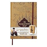 Cinereplicas Harry Potter - Cuaderno con mapa del Merodeador plegable - Licencia Oficial