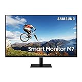 Samsung LS32AM702URXEN - Monitor Smart M7 de 32'' 4K UHD, 3840x2160, Altavoces, conectividad Móvil, Mando a Distancia, USB-C y Aplicaciones de Smart TV (Netflix, Prime TV, Youtube)