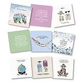 Happymots Checkbook 49 Gift Cards | Assorted designs | Includes 10 Kraft Envelopes | Greeting Card | Personalized cards | Original Postcards and Birthday Cards | satis postcards