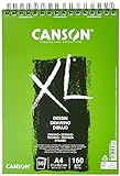 Canson XL 繪圖板 dessin din A4 光滑微孔螺旋 21x29,7 公分 50 張 160 克