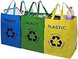 Premier Housewares - Juego de Bolsas de Reciclaje (3 Unidades), Multicolor