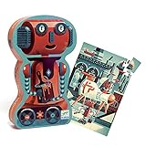 DJECO- P. Silhouette Bob the Robot Interlocking Puzzles ndi Jigsaw Puzzles, Multicolor (37239)