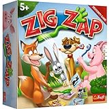 Trefl - Zig Zap - Jeu d'arcade Dymanic, cartes d'animaux, jeu de société familial, packs d'oreilles, pour adultes et enfants de plus de 5 ans, 02319