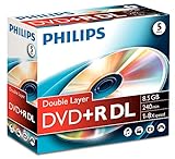Philips DVD+R DR8S8J05C - DVD+R DL 8.5 GB, 240 min, velocidad 8x