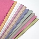 BCreative - Papel de azúcar reciclado de diez colores pastel A2, 100 g/m², 20 hojas