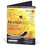 Norton 360 Premium 2022 Antivirus software for 10 Devices, 15 Months subscription|Premium|10 Device|15 Months|PC|Download