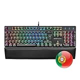 Mars Gaming MK5, teclado mecánico switch rojo, RGB, software, reposamuñecas, PT