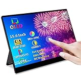 Magedok Monitor OLED Portátil, 4K 15.6 Inch Poratble Touchscreen Monitor 100% DCI-P3 1MS Gaming Monitor with HDMI/USB-C Touchscreen Monitor for Computer/Laptop/Switch/PS5/XBOX