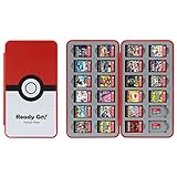 Vicloon Game Storage Case, 24 Cartridges Draagbare Storage Case, Game Cards Case voor Nintendo Switch (Pokeball Red)