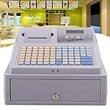 FONOBO elektronisk kasseapparat med fladt tastatur, kommercielt kasseapparat med 81 nøgler med kasse og termisk printer, til indkøbscenter
