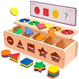 Rolimate Juego de clasificación Montessori Juguetes para 2, 3 y 4 años, Varios Juguetes con Bloques de Colores de 25 Piezas, Regalo de cumpleaños para niños, niños pequeños, niñas