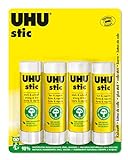 UHU Stic | Bæredygtig limstift | Stærk, hurtig og holdbar limning | 4*40g pakke