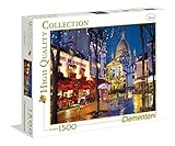 Clementoni - Puzzle 1500 piezas paisaje MontMartre Paris, puzzle adulto (31999)