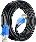 MutecPower Cable CAT6 Impermeables para Exteriores de 15 m - CCA - Cable de Red ethernet para soterramiento Directo - 250 MHz - 15 Metros