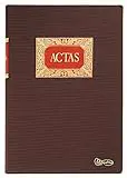 Miquelrius - Libro de Contabilidad, Folio Natural, Actas, 100 hojas, Forrado en tela y engomado