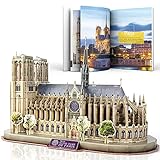 CubicFun National Geographic Puzzle 3D Notre Dame de Paris Gótica Kit Modelo de Edificio, 128 Piezas