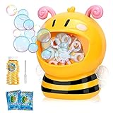 Gifort Maquina Burbujas para niños, soplador de Burbujas automático Cute Abejas Bubble Maker con solución de jabón para Juguetes Ideales para niños