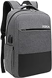 XQXA Mochila de Viaje para Ordenador portátil con Puerto de Carga USB y Puerto para Auriculares,Mochila Hombre para Estudiantes de Colegio y Universidad, Compatible con portátil de 15,6 Pulgadas