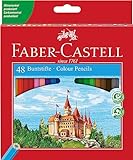 Цветной картон с замком Faber-Castell, шестиугольный картон, 48 штук