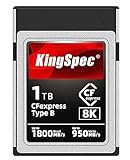 KingSpec CF Express Type B Memory Card – 1TB, XQD Memory Cards, CFexpress Type B, 1800MB/s Read - 950MB/s Write, 8K Raw for DSLR, Compatible with Canon/Nikon/Panasonic Cameras, Pro Photographers