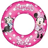 Acan Tradineur - Flotador Hinchable Infantil de Minnie Mouse, Vinilo, Incluye válvula de Seguridad, Inflable para niñas, Playa y Piscina (Rosa, Ø 56 cm)