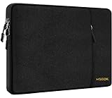 HSEOK Étui souple étanche pour ordinateur portable, sac de protection de style élégant, idéal pour DELL/Ausu/Acer/HP/Toshiba/Lenovo de 15,6 pouces, noir