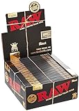 RAW Black King Size Slim Classic-50 librillos de 32 Hojas, Papel, Color