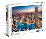 Clementoni - Puzzle 1500 piezas paisaje Dubai Marina, puzzle adulto (31814)