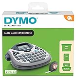 DYMO LetraTag LT-100H etiquetadora | Impresora de etiquetas portátil | Teclado QWERTY/Pantalla LCD de 13 caracteres | Perfecta para la oficina o para el hogar