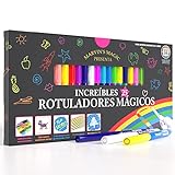 Marvin's Magic - Ensemble de 30 stylos magiques étonnants - Changement de couleur, lettres 3D, messages secrets - Fournitures d'art créatives - Idéal pour les enfants - Excellent cadeau !