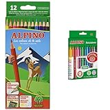 Alpino - Pack 12 lápices + 12 rotuladores de colores