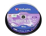 Verbatim 43666 - DVD+R vírgenes de Doble Capa (Paquete de 10)