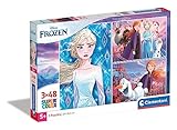 Clementoni - Puzzle infantil 3 puzzles de 48 piezas Frozen 2, puzzles a partir de 4 años (25240 )