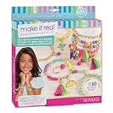 Make It Real - Kit de hacer pulseras con cuentas de pulsera de neón - Joyas de la amistad para niñas - Artesanías y manualidades infantiles