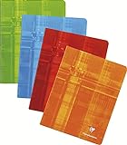 Clairefontaine 382C - Cuadernos grapados, A5+ cuadriculado 5x5 de 96 páginas, colores surtidos, 1 unidad