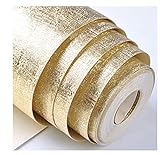 Rollo de papel pintado de oro de lujo, para decoración del hogar, lavable, reflectante, para pared, papel de aluminio dorado brillante, 0,53 m x 10 m