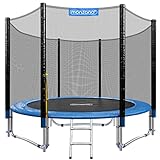 Monzana 183cm Trampoline ສໍາລັບສວນກາງແຈ້ງຄົບຊຸດ Ladder Safety Net Sports