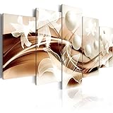 murando - Lærredsmaleri 100x50 cm Abstrakt 5-delt tryk Ikke-vævet stof Materiale Kunstnerisk tryk Grafisk billede Vægdekoration Kunst Blomst bA-0226-bo