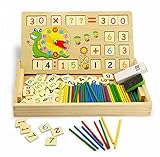 montessori matemáticas juguete de madera digital de dibujo de aprendizaje Caja con Multi Funciones
