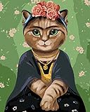 Zuty Pintura por números Frida KAHLO como gato, 40 x 50 cm, sin bastidor