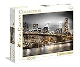 Clementoni- New York Skyline Los Pingüinos De Madagascar Puzzle, 1000 Piezas, Multicolor (39366)