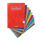Unipapel 98421099. Pack of 10 A4 Soft Cover Notes, 48 ​​Squared Sheets 4x4 mm, 90 Grams, Assorted Random Colors