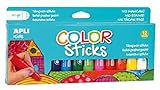 APLI Kids 14228 - Color Sticks Clásicos - Témperas sólidas para niños, 12 u.