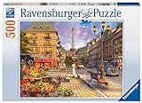Ravensburger Puzzle, Puzzle 500 Piezas, De Paseo Por París, Puzzles para Adultos, Puzzle París, Rompecabezas Ravensburger de Calidad