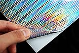 Tigofly 6 unids 10x21cm holográfico adhesivo película Flash patrón vertical artificial piel de pescado DIY plantilla duro cebo señuelos etiqueta engomada