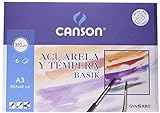 Basik canson watercolor paper din a3 370 gr pack of 6 sheets